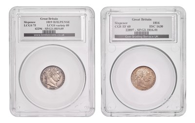 Lot 41 - George III, Sixpence 1816, (Bull 2191, ESC...