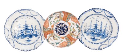 Lot 155 - A Pair of Pearlware Plates, circa 1790,...