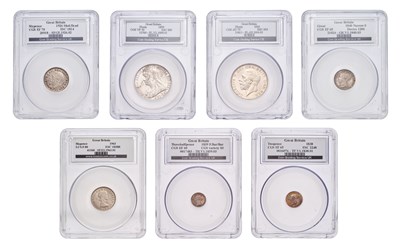 Lot 48 - Assorted Slabbed British Silver Coins, to...