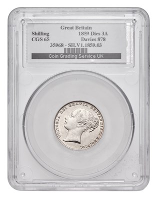 Lot 55 - Victoria, Shilling 1859, (Bull 3015, ESC 1307,...