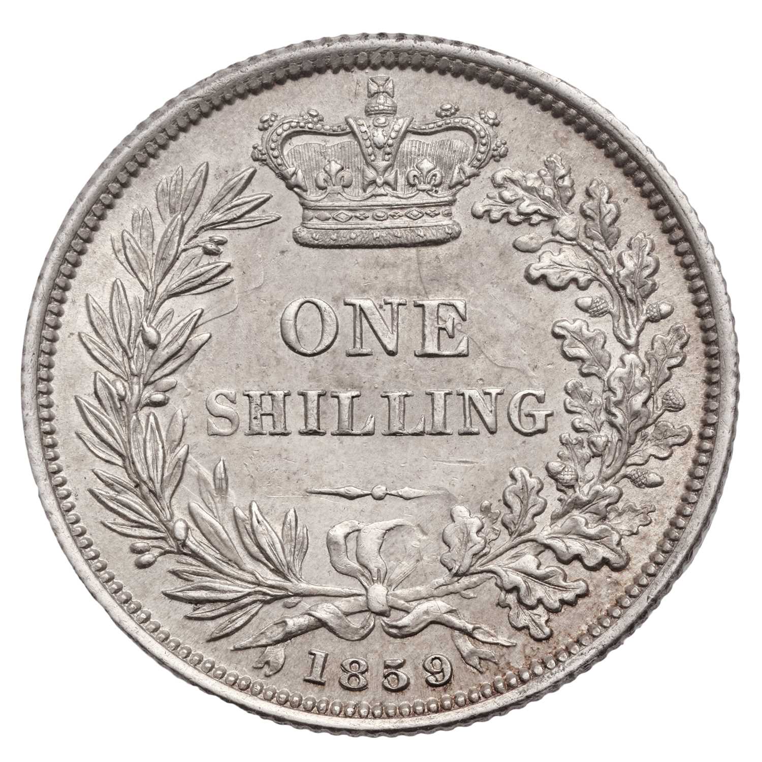 Lot 55 - Victoria, Shilling 1859, (Bull 3015, ESC 1307,...