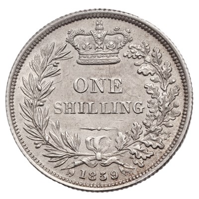 Lot 55 - Victoria, Shilling 1859, (Bull 3015, ESC 1307,...