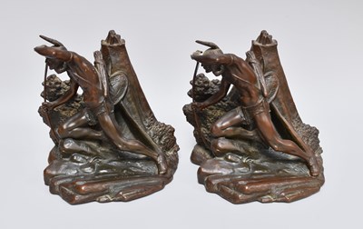 Lot 289 - A Pair of Art Deco Style Figural Bronzed Metal...