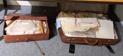 Lot 235 - Assorted White Linen and Textiles, comprising...