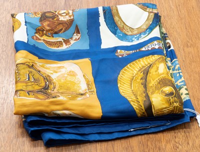 Lot 1137 - Hermès Silk Scarf Persona Designed by L...