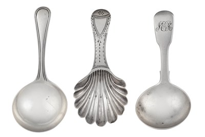 Lot Two George III Silver Caddy-Spoons