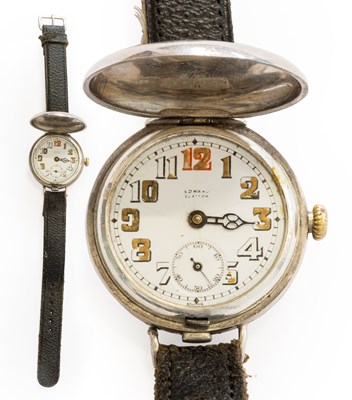 Lot 359 - A Silver "Trench" Wristwatch, 1916, manual...