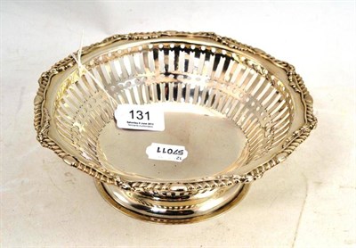 Lot 131 - Pierced silver footed dish