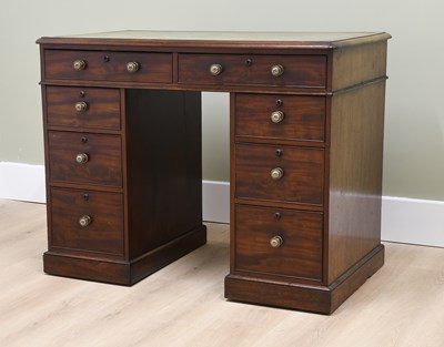 Lot 388 - A George III Mahogany Kneehole Desk, early...