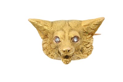 Lot 2346 - A Diamond Brooch modelled as a fox mask with...