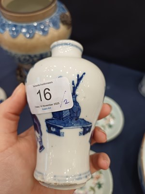 Lot 16 - A Pair of Chinese Porcelain Baluster Vases,...