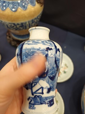 Lot 16 - A Pair of Chinese Porcelain Baluster Vases,...