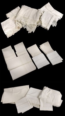Lot 2161 - White Bed Linen Set comprising two sheets...