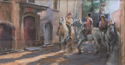 Lot 1156 - Pat Maclaurin (1933-2022) "Camargue Ponies"...