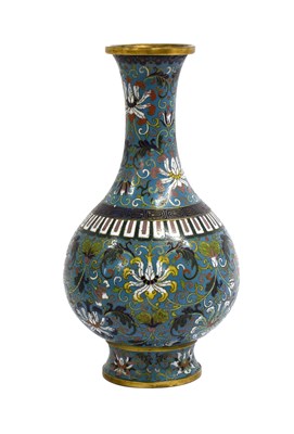 Lot 80 - A Chinese Cloisonne Enamel Bottle Vase, in...