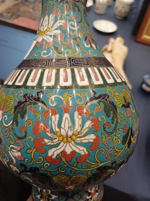 Lot 80 - A Chinese Cloisonne Enamel Bottle Vase, in...