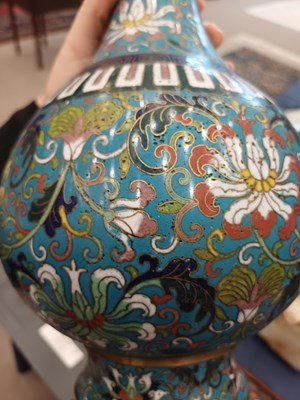 Lot 80 - A Chinese Cloisonne Enamel Bottle Vase, in...