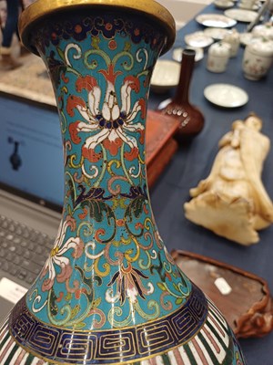 Lot 80 - A Chinese Cloisonne Enamel Bottle Vase, in...
