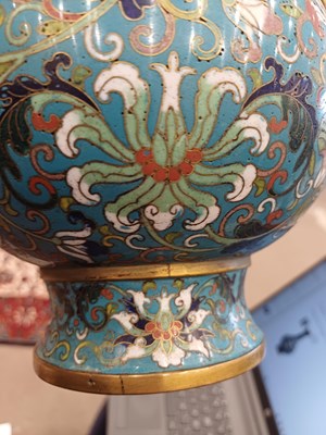 Lot 80 - A Chinese Cloisonne Enamel Bottle Vase, in...