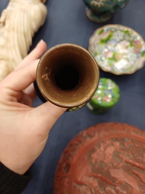 Lot 81 - A Chinese Cloisonne Bottle Vase, late Qing...