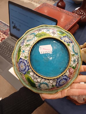 Lot 81 - A Chinese Cloisonne Bottle Vase, late Qing...