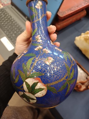 Lot 81 - A Chinese Cloisonne Bottle Vase, late Qing...