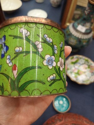 Lot 81 - A Chinese Cloisonne Bottle Vase, late Qing...