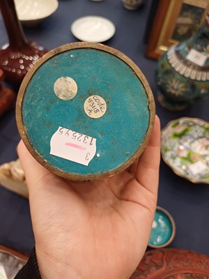 Lot 81 - A Chinese Cloisonne Bottle Vase, late Qing...
