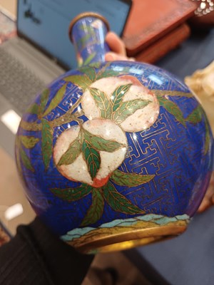 Lot 81 - A Chinese Cloisonne Bottle Vase, late Qing...