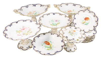 Lot 51 - An English Porcelain "Botanical" Dessert...