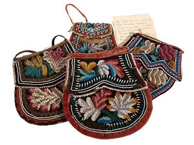 Lot 2003 - Four Native American Bead Work Purses, of...