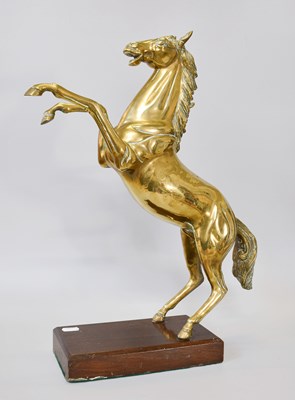 Lot 253 - Brass Model of a Rearing Horse