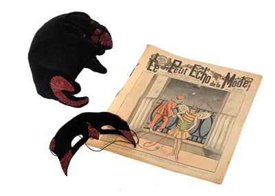 Lot 2268 - A Circa 1920s Black Velvet Fancy Dress Hat...