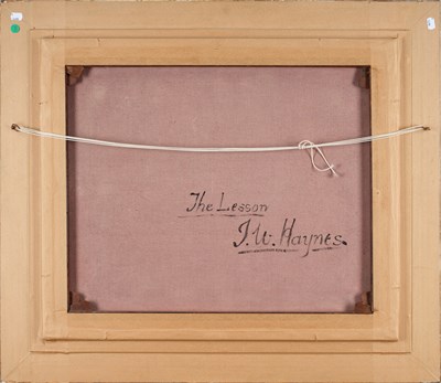 Lot 1061 - John William Haynes (19th Century) "The Lesson"...