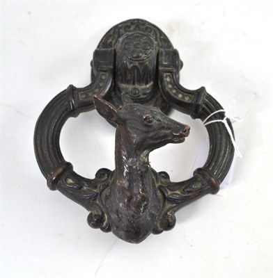 Lot 147 - Door knocker in the shape of a deer