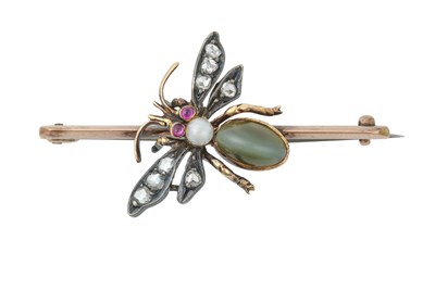 Lot 2430 - A Late Victorian Ruby, Pearl, Diamond and...