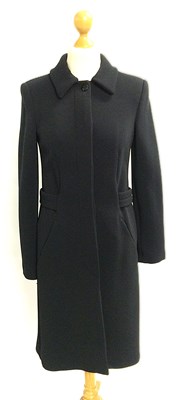 Lot 1011 - An Emporio Armani Black Coat, ribbed effect,...