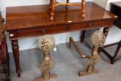 Lot 1174 - A Victorian Mahogany Two Drawer Hall Table,...
