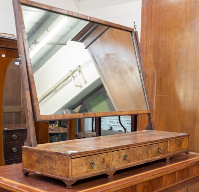 Lot 1195 - A 19th Century Walnut Dressing Table Mirror,...