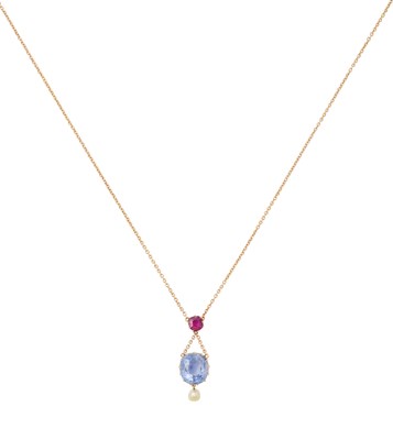 Lot 2266 - An Early 20th Century Sapphire, Ruby and Pearl...