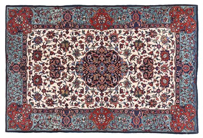 Lot 323 - Kashan Rug Central Iran, Circa 1950 The ivory...