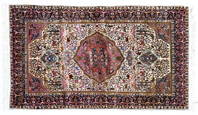 Lot 320 - Indian Part Silk Rug Northwest India, Circa...