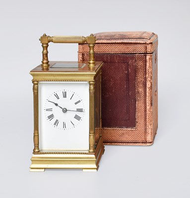 Lot 223 - A French Brass Striking Carriage Clock, circa...