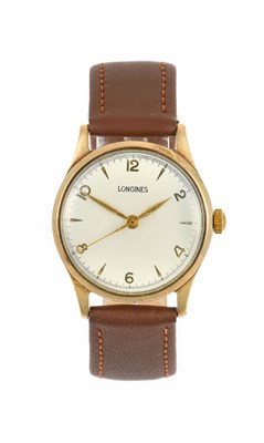 Lot 2471 - Longines: A 9 Carat Gold Centre Seconds...