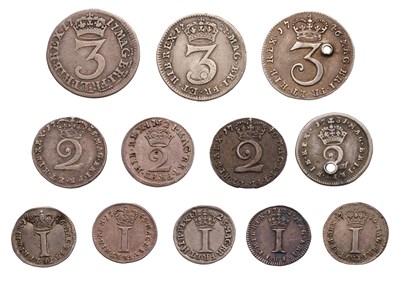 Lot 71 - George I and II, Maundy Oddments, 12 coins to...