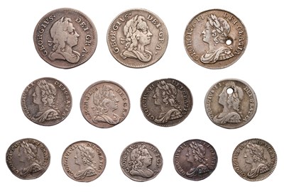 Lot 71 - George I and II, Maundy Oddments, 12 coins to...