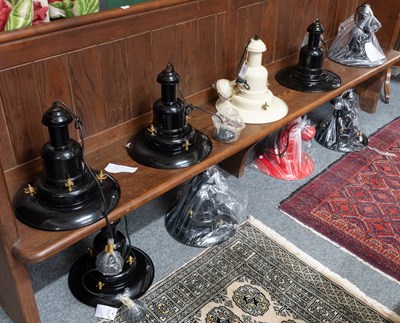 Lot 1089 - A Set of Five Black Metal "As New" Modern...