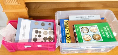 Lot 1128 - Assorted Buttons, Buttons, Coins, Metal...