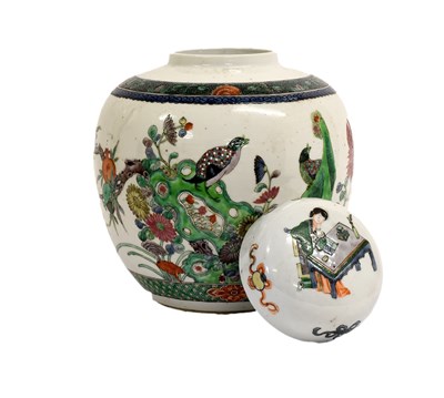Lot 17 - A Chinese Porcelain Ginger Jar and a Cover,...
