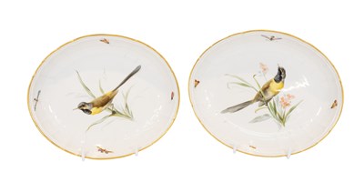 Lot 119 - A Pair of Meissen Porcelain Dishes, late 19th...